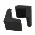 Rubber L Shaped Angle Iron Foot Pads Covers 10 Pcs Black. 