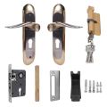 Indoor Household Door Handle for Home with Security Lock Key Set Aluminum Alloy. 