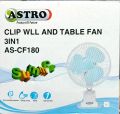 Astro 3 in 1 Clip and Table Fan Home Electric fan,Multi-purpose mini Fan Shaking Head clip fan Officedesk fan Stand fan Wall fan. 