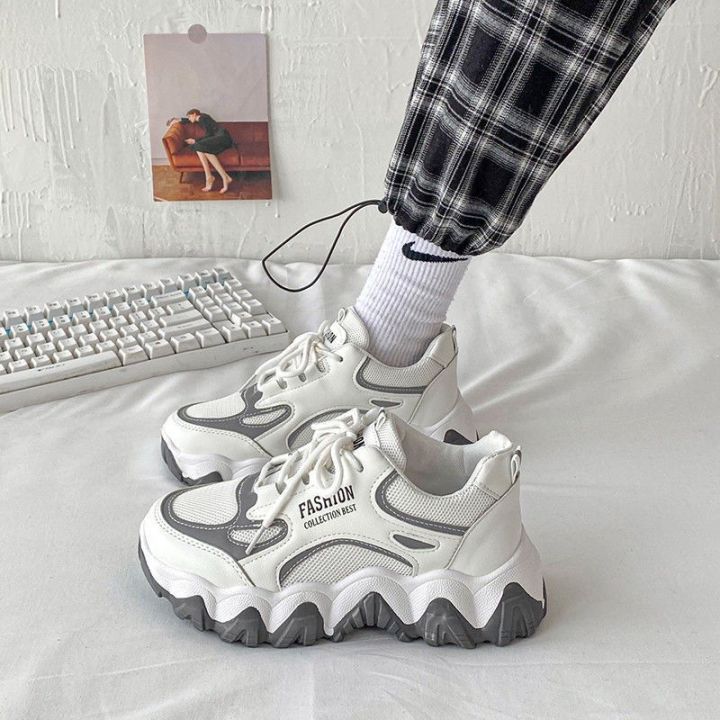 Dad Shoes Women ins Trendy Feet and Small Sports 2024 Spring and Summer New Korean Style Versatile Breathable Student Casual Shoes