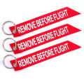 New Remove Before Flight Red Embroider Key Chain Key Tag Ring Plane Car bike bag ANLAN. 