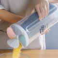 1pc 4Grids Plastic Kitchen Cereal Dispenser Storage Box Rotating Dry Food Rice Container Storage Case Flour Grain Storage Bottle Jar. 