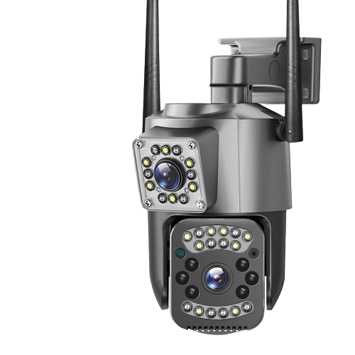 Wifi IP Camera 4MP 2K PTZ Dual Lens 10X Zoom Outdoor Security