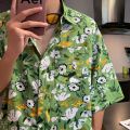 Hong Kong Style Summer Shirt for Men 2024 Trendy New Handsome Short Sleeve Thin Japanese Sanya Travel Style Coat Shirt. 