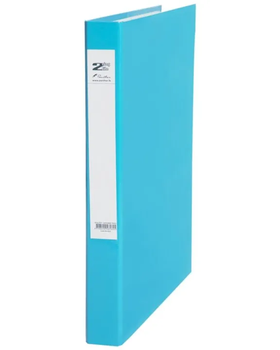 2 Ring Slim Laminated Files 16mm - Light Blue