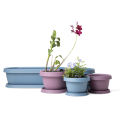 Plastic Flower Pot and Tray | High Quality Long Pot | Modern Flower Pot | 27L | Indoor & Out Door | Nisaco Mall. 