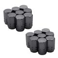 16 Pieces Tire Stem Valve Caps Wheel Valve Covers Car Dustproof Tire Cap, Hexagon Shape Titanium Gray. 