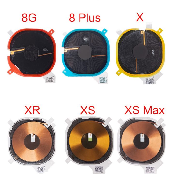 Wireless Charging Chip Coil NFC Module Flex Cable For iPhone 8 Plus X XR XS Max Charger Panel Sticker Repair Parts