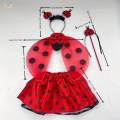 Kids Animal Costume Set Fancy Dress for Stage Performance Party Birthdays 4pcs ladybug. 