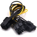 6 Pin to 2 x PCIe 8 (6+2) Pin Graphics Card PCI-E Express VGA Splitter Extension Cable(2 Pack). 