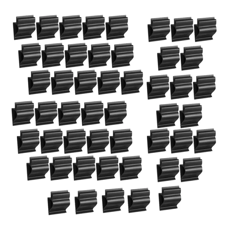 50 Pcs Black Sign Clip Plastic Buffet Food Label Clip Reusable Price ...