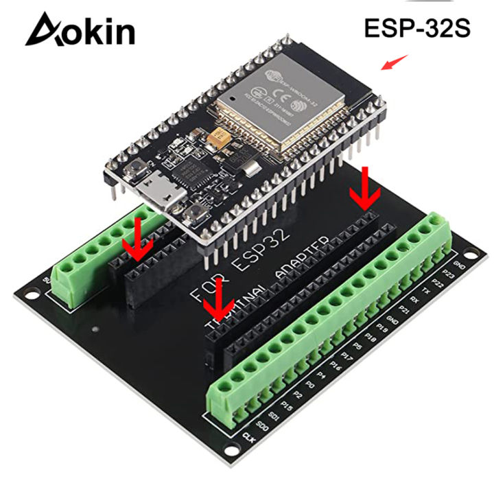 Esp32 Development Board Breakout Board Gpio 1 Into 2 For 38 Pin Esp-32s Esp32 Development Board Esp8266 Esp-12e