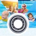 Float thickening game, adult, adult inflatable pattern tire swimming ring, suitable for children suitable for water swimming ring. 