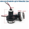 Motor Bike Handle Turn Signal Indicator Blinkers Light - Red & White. 