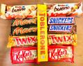 Gift Chocolate Collection Kitkat 4Finger,Twix,Mars,Snicker,Kinder Bueno,Toblerone, Combo Pack x 11Pcs. 