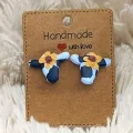 1 Pair Ear Studs Acrylic Cute Small Solid Personality Gift Hypoallergenic Dairy Cow Shape Women Earrings Fashion Jewelry. 