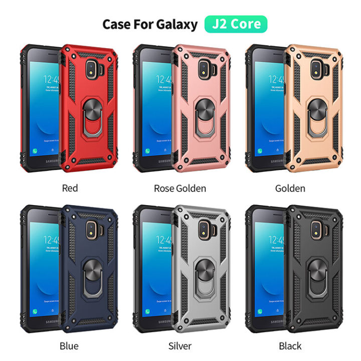 Lereach%20For%20Samsung%20Galaxy%20J2%20Core%20/%20J260%20Back%20Cover%20TPU+PC%20Hard%20Ring%20Car%20Ring%20Bracket%20Shockproof%20Mobile%20Phone%20Case%20-%20Image%203