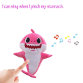 32CM Soft Dolls Baby Cartoon Shark Toys with Singing Glowing. 