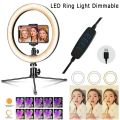 10 inch selfie Ring Light With 7ft Stand Tripod For YouTube, Online Classes, TikTok & Photography. 