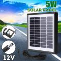 5W 12V Solar Panel With 3m Cable Solar Energy Solar Power Panel Polysilicon. 