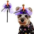 Cute Pet Hat Spooky Halloween Pet Hat with Bow Tie Adjustable Design for Cats Dogs Cute Accessories to Create Festive Atmosphere. 