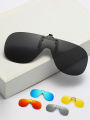 Flip Up Clip on Sunglasses Polarized Fishing Men Fancy Grey Lens Driving UV400 Aviation Cool Oversized Night Vision Shades. 