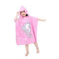 Yfashion irl Bath owel Cartoon Cape Quick-drying Hooded Beach owel For 0-12 Years Old Kids color. 