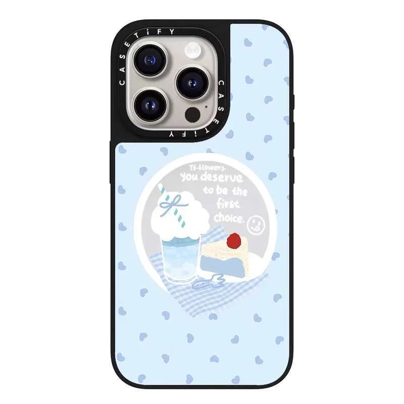 NEW CASETiFY Mirror Love Dessert Cute Cat Bear Suitable for Apple