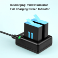 For GoPro Hero11 Black / HERO9 Black / HERO10 USB Dual Port Slot Double Battery Charger Black Action Camera Parts Accessories. 
