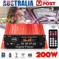 200W 12V USB Auto HIFI Audio Stereo Amplifier Bluetooth FM Radio Remote Power. 