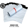 White flyers Medium 23 x 33.5+5 cm Size Poly Mailer White Daraz Flyers Bundle of 100 Bags pack and 25 Bags Pack packaging material Bags Plastic Poly Envelope Daraz Bag  Flyer Packs Postal Safe Mailing Bags Shipping packing Bags. 