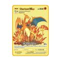 pokemon cards golden Spanish Pokemon Metal Cards Pokémon Letters Charizard Pikachu V VMAX Collection Gold Card GX Original Collection Toy Kid GiftsParty Games Crafts. 