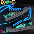Spring Breathable Low Top Canvas Shoes Men Stylish Sneaker Naruto One Piece Boys Anime Shoes Student Luminous Shoes. 