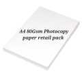 A4 80Gsm Photocopy paper 100 sheet retail pack. 