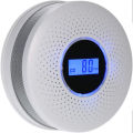 Carbon Monoxide and Smoke Combo Detector Battery Operated CO Alarm with LED Light Flashing Sound Warning. 