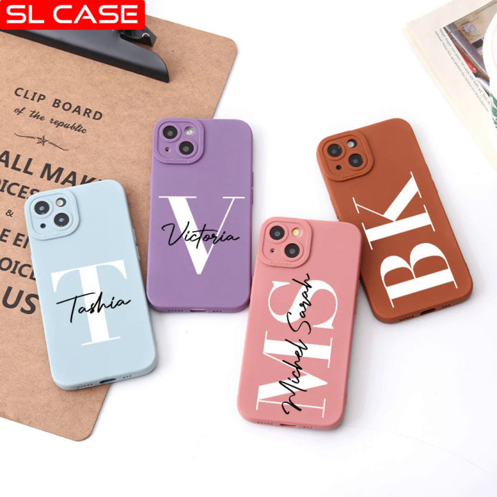 Personalized Custom Name Silicone Phone Case for iPhone 14 13