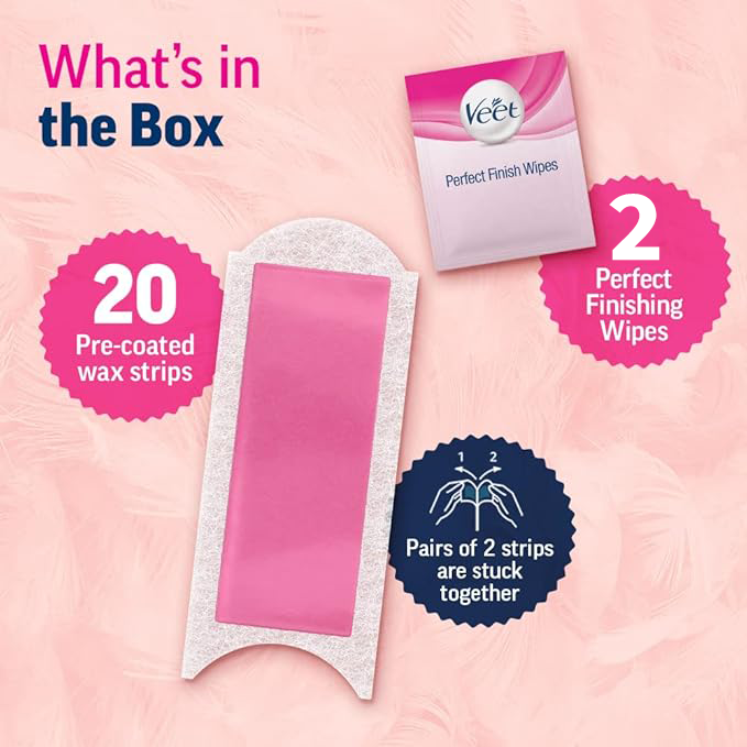 Veet%20Full%20Body%20Waxing%20Kit%20For%20Normal%20Skin,%2020%20Strips%20(10%20Double%20Sided)%20with%20Shea%20Butter%20-%20Image%203