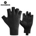 HOT ROCKBROS Cycling Gloves Autumn Spring MTB Bike Gloves SBR Pad Half Finger Bicycle Goves Men Women Breathable Shockproof Gloves. 