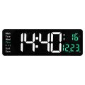 13 Inch Large Wall Clock Remote Control Memory Electronic Clock Date Week Temperature Display Bedside Clock 10 Level Brightness LED Digital Clock. 