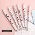 Push Type Signature Gel Pen Simple Press Pen Comfortable Grip Smooth and Round Writing Pen Body School Office Stationary Supplies Frosted Plastic Black Ink Gel Pen. 