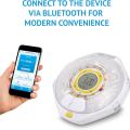 Bluetooth Automatic Pill Dispenser,28-Day Capacity, Sound & Light Alerts, Key Lock, LCD & Easy Setup on the LiveFine App. 