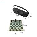 Portable Chess Set Foldable Chess Board with Travel Bag for Storage Chess Set Folding Chess Game. 