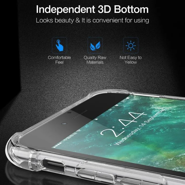 iPhone%207%20Plus%20Back%20Cover%20Transparent%20Soft%20Silicone%20Clear%20Case%20Shockproof%20Bumper%20iPhone%20Case%20For%20Boys%20Girls%20-%20Image%206