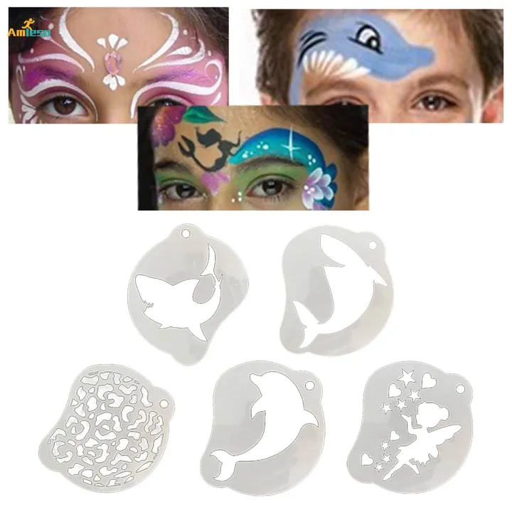 Face%20Painting%20Stencil%20for%20Holiday%20Halloween%20Smooth%20Half%20Face%20Use%20Irregular%20-%20Image%203