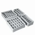 【WEJA】AA Foldable Underwear Drawer Organizers Dividers Closet Dresser Clothes Storage Organizer Box For Bras Scarves Ties Socks Boxes. 