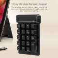 2.4G wireless numeric keypad for touch typing waterproof 19-key digital keyboard with 10 m transmission distance laptop. 