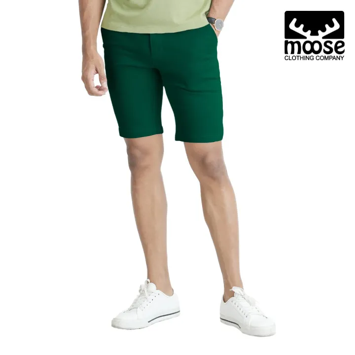Moose Men’s Slim Fit Chino Short - Dark Green 13