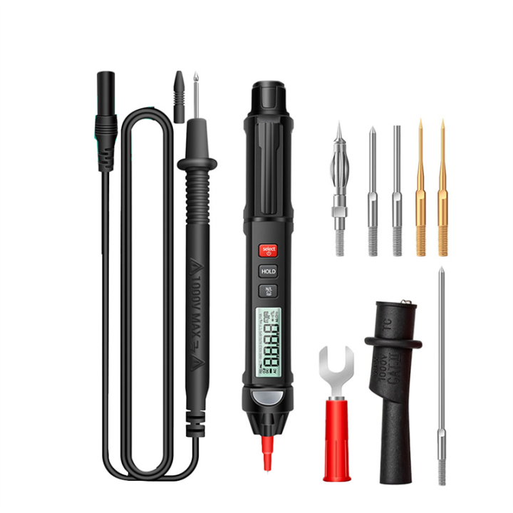 A3007 Mini Pen Multimeter Voice Broadcast 6000Counts Voltmeter LCD ...