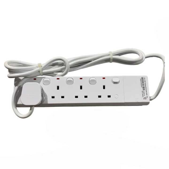 13A Trailing Socket with Neon Extension Cord Wire Code 3m with 5Years Warranty