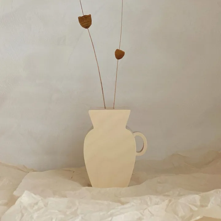 Wood%20Vase%20Simple%20Vintage%20Style%20Natural%20Pinewood%20Durable%20Sturdy%20Household%20-%20Image%202